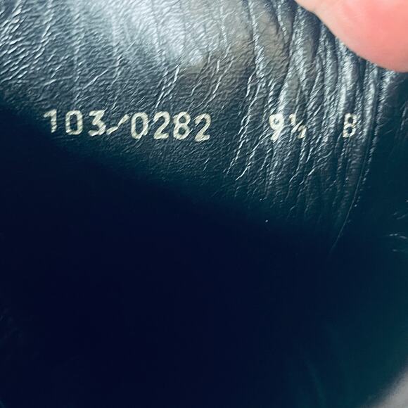 Gucci Boots Mid Calf Black Leather Moto Biker Zip Designer Women Riding 9.5 - Picture 13 of 14